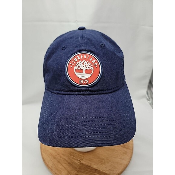 Timberland Logo Navy Blue Snapback Hat Adult Adjustable Cap - Picture 1 of 8